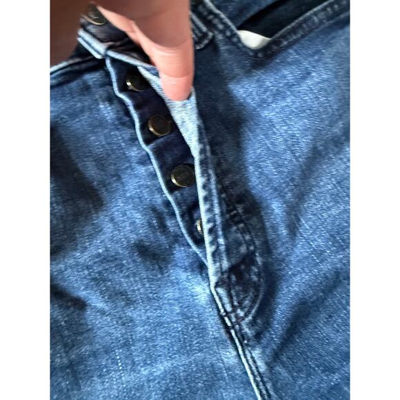 Mother The Tripper Ankle Mint conditin denim blue jeans raw hem - Picture 5 of 7